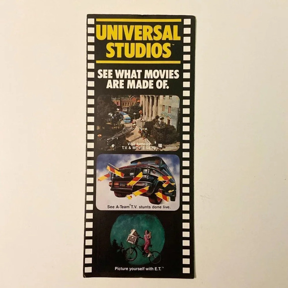 Vintage 1985 Universal Studios Tours  California Brochure Pamphlet - Picture 1 of 13